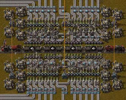 Factory belts moving crates of work across the floor