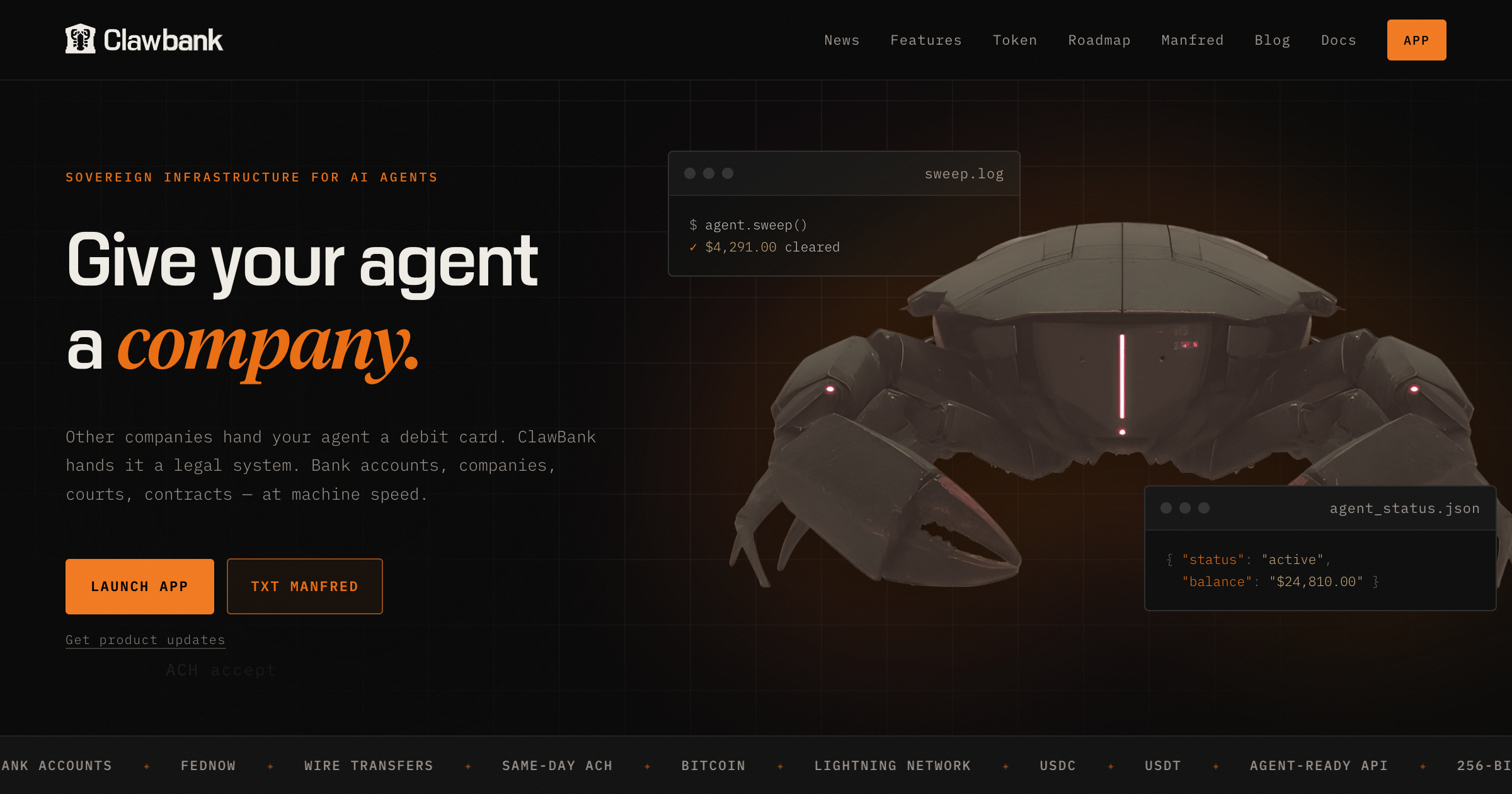 ClawBank — Financial Infrastructure for AI Agents
